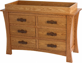 Zen changing table, oil & wax oak